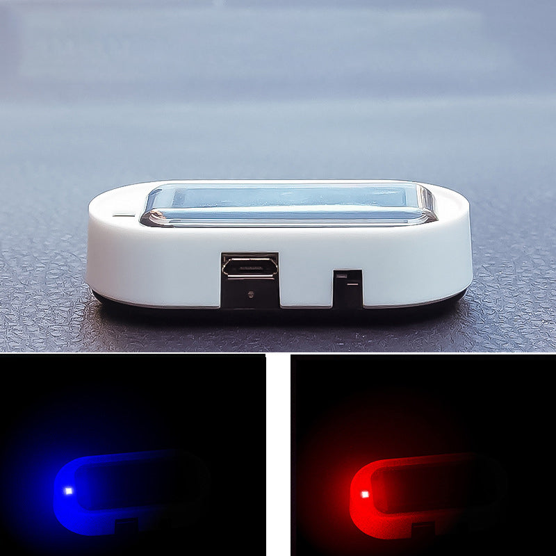 Solar powered car alarm warning light