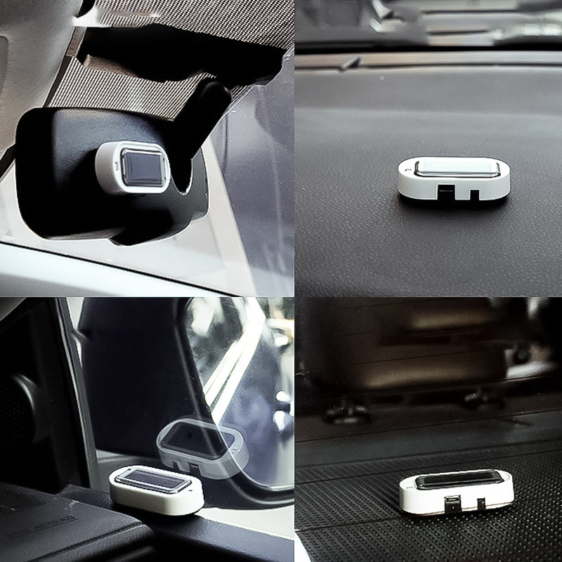 Solar powered car alarm warning light
