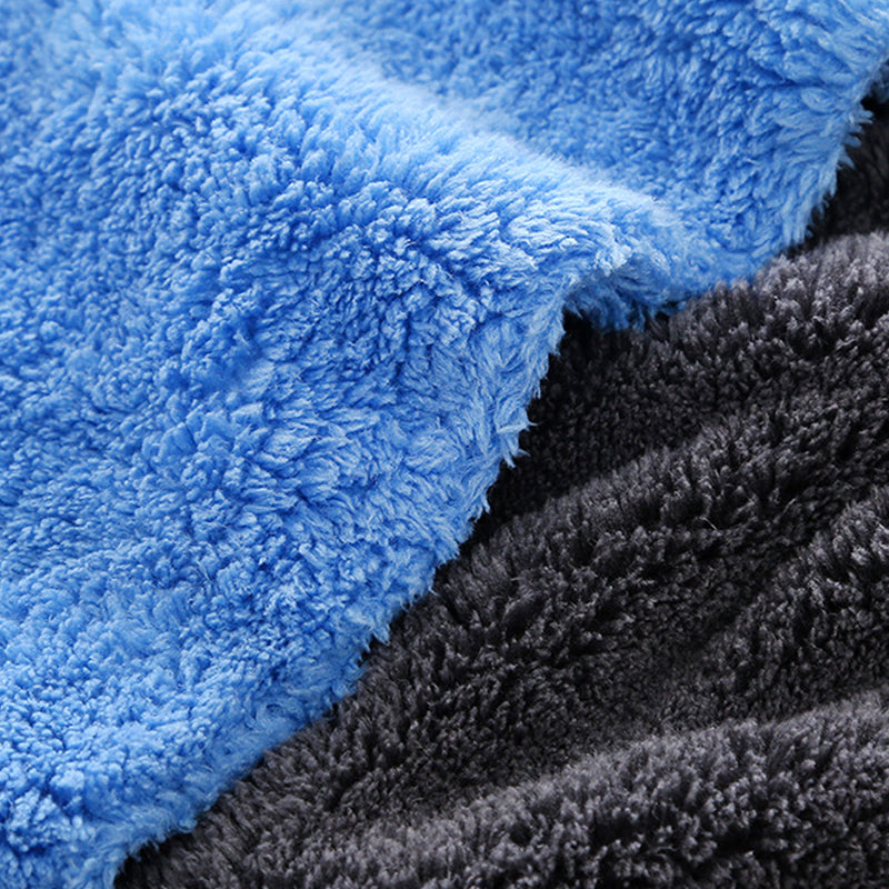 Coral-colored velvet car towel