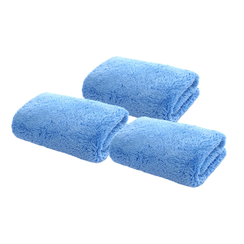 Coral-colored velvet car towel