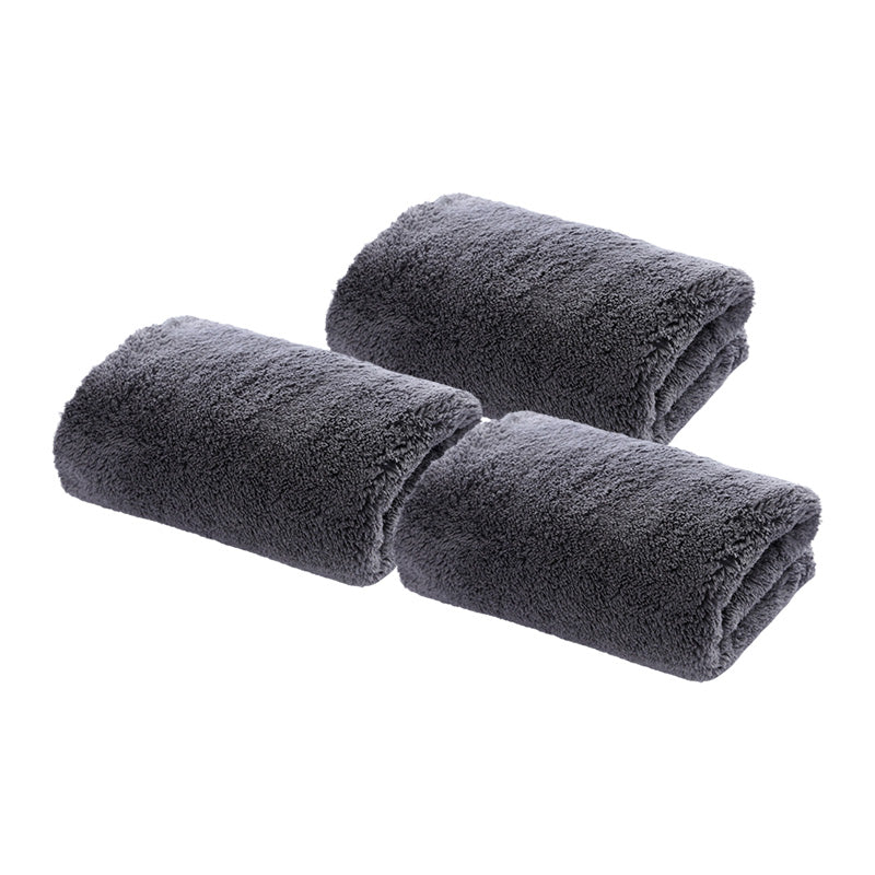 Coral-colored velvet car towel