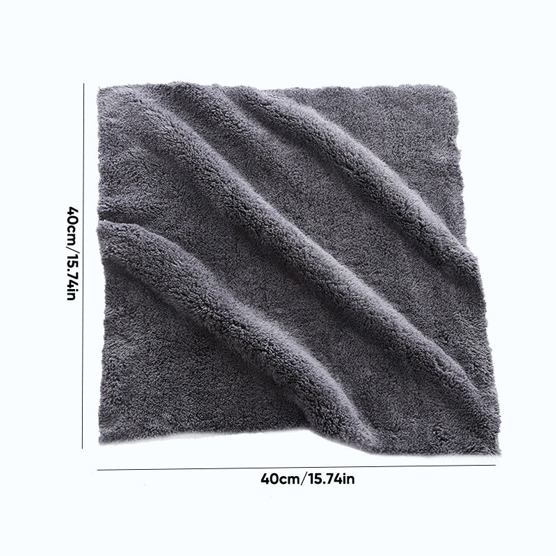 Coral-colored velvet car towel