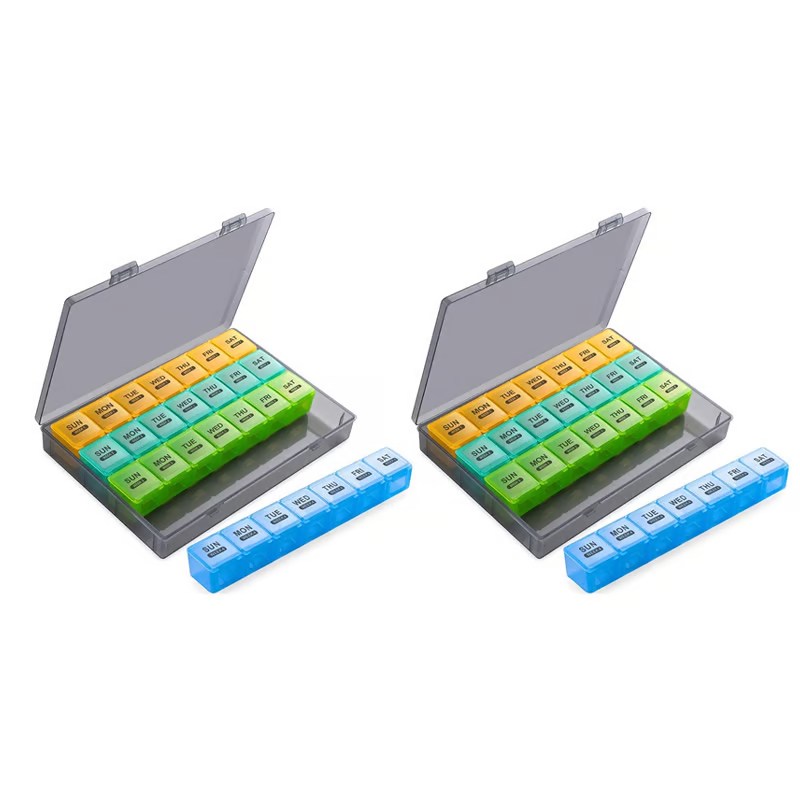 28-Compartment Large-Capacity Portable Pill Organizer