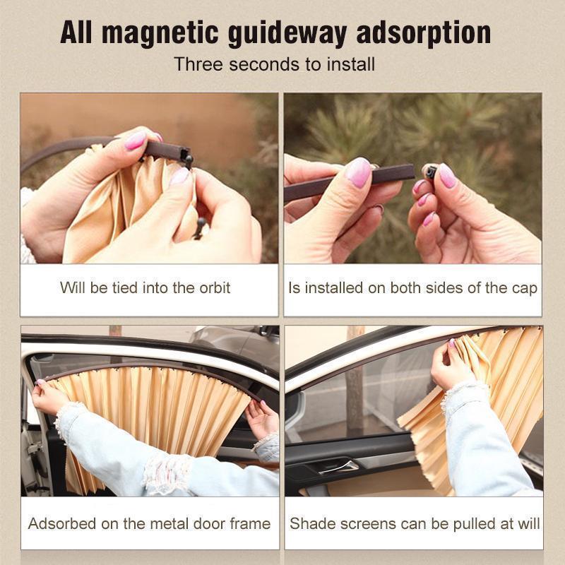 Magnetic Car Sunshade Curtains (2/4 PCs)