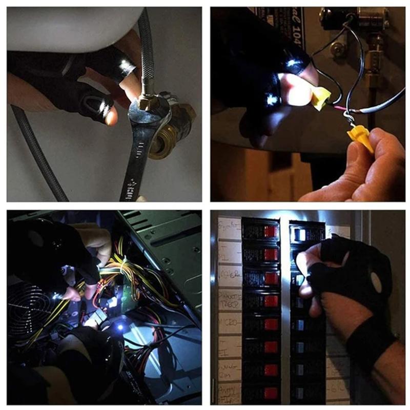 💡LED Gloves with Waterproof Lights💡