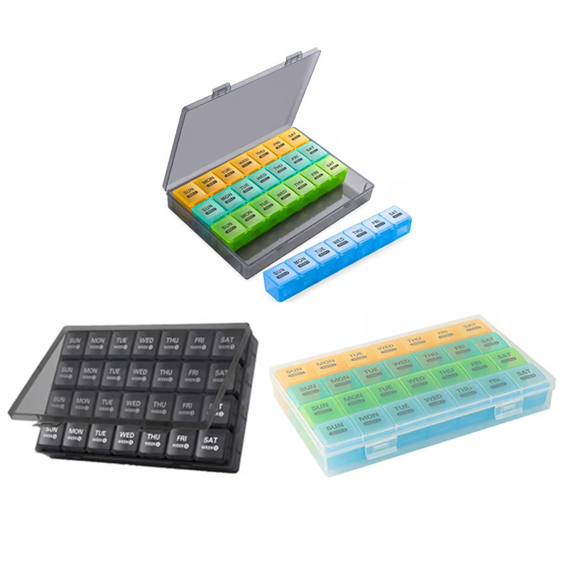 28-Compartment Large-Capacity Portable Pill Organizer