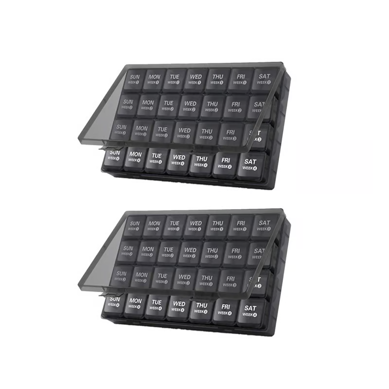 28-Compartment Large-Capacity Portable Pill Organizer