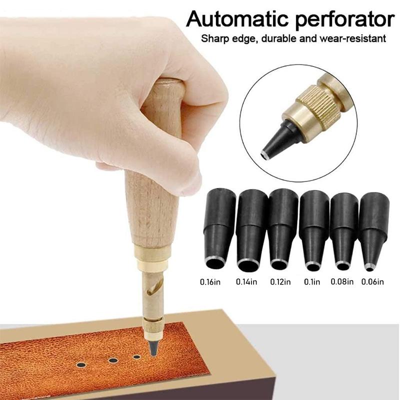 DIY Leather Punch Rotary Punch Automatic Hole Puncher Craft Tool
