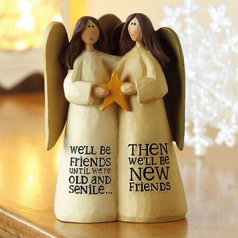 Hand Carving Art Sculpture -👩‍❤️‍👩Celebrating Friendship Gift🎁