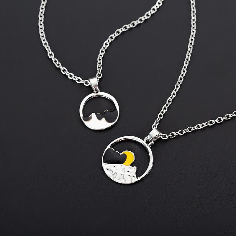 Sunrise & Sunset Montain Couple Necklaces