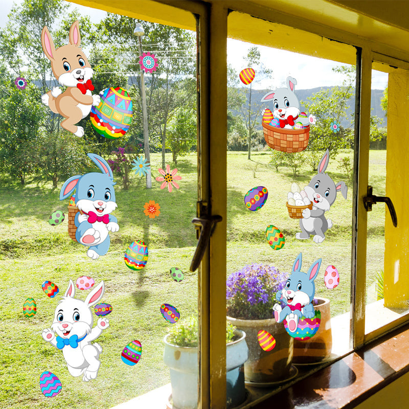 Bunny Egg Window Wall Sticker for Home Decoration (2 pcs)