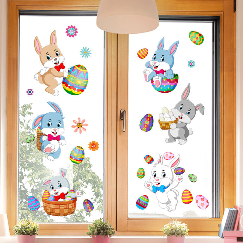 Bunny Egg Window Wall Sticker for Home Decoration (2 pcs)