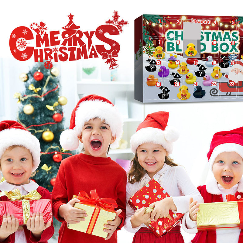Christmas Advent Calendar 2023 - 24 Days Countdown Calendar Rubber Duckies Toy & Gift for Kids