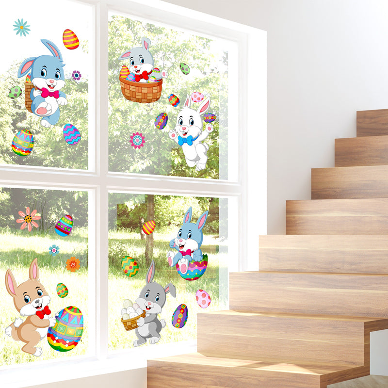 Bunny Egg Window Wall Sticker for Home Decoration (2 pcs)