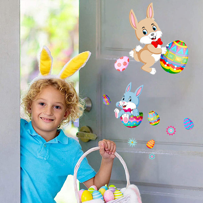 Bunny Egg Window Wall Sticker for Home Decoration (2 pcs)