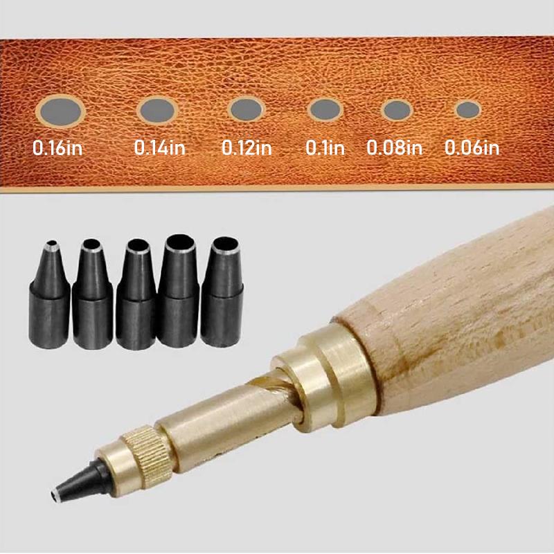DIY Leather Punch Rotary Punch Automatic Hole Puncher Craft Tool