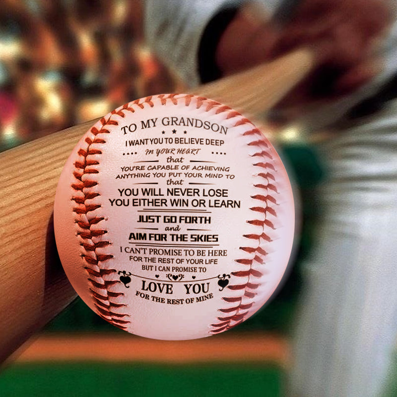 Best Gift🎁To My Grandson - You Will Never Lose - Baseball