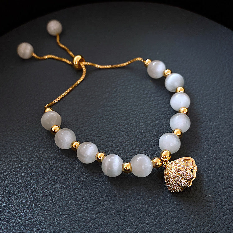 Gold Plated Opal Baroque Pearl Bracelet