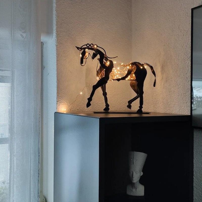Handmade Metal Horse Sculpture "Adonis"