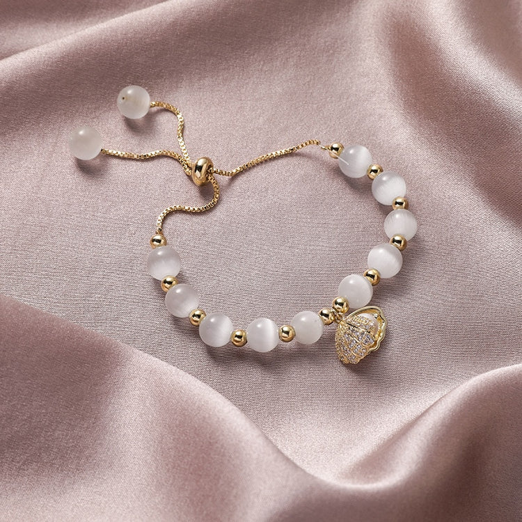 Gold Plated Opal Baroque Pearl Bracelet