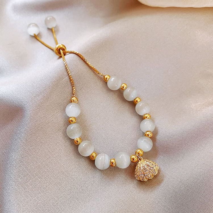 Gold Plated Opal Baroque Pearl Bracelet