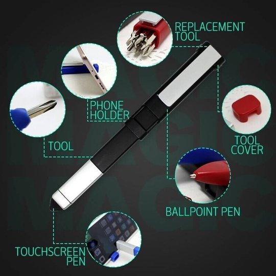Pen-Shaped Phone Holder with Screwdriver Sets