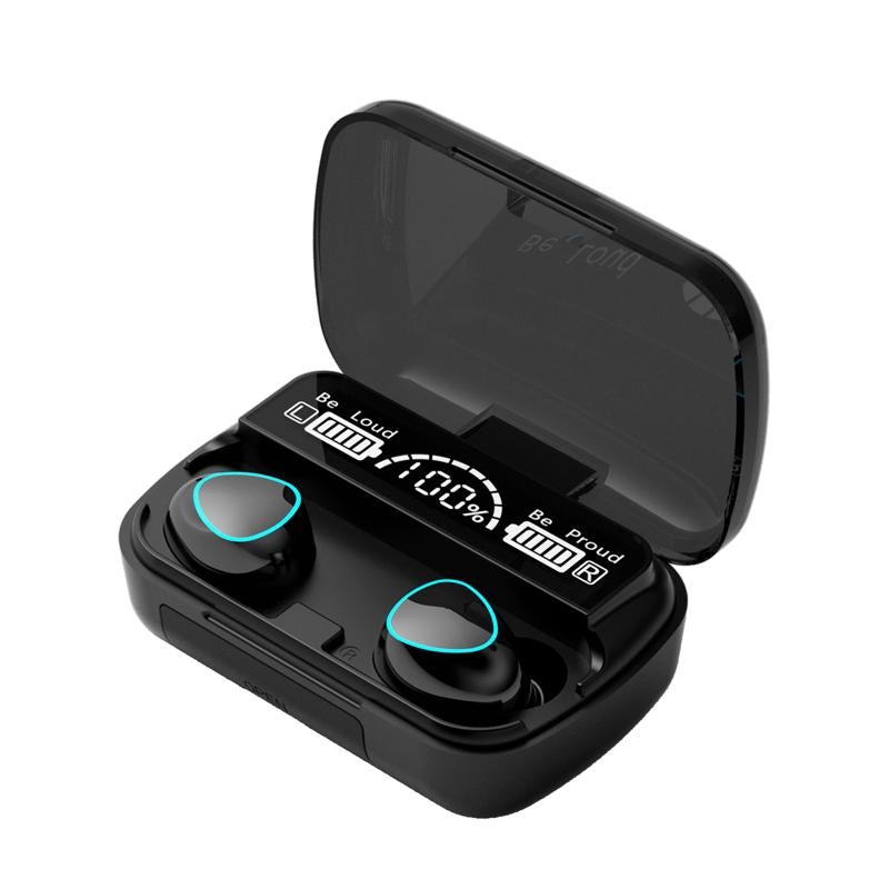 Waterproof True Wireless Stereo Bluetooth Earbuds with Smart LED Display and Big Battery