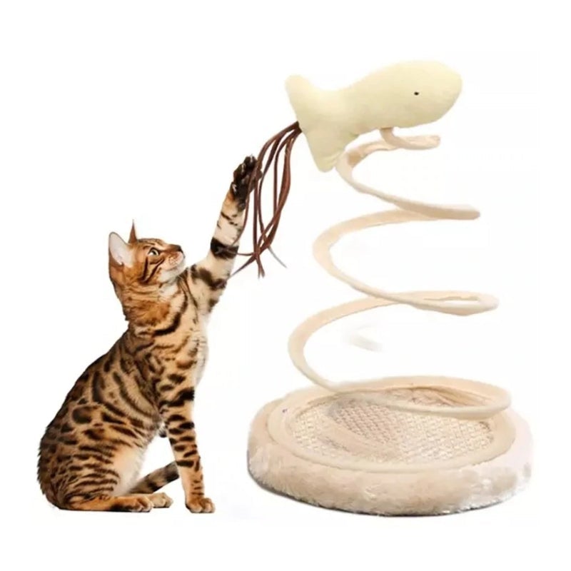 Simulation Mouse Plush Spiral Steel Wire Spring Disc Toy
