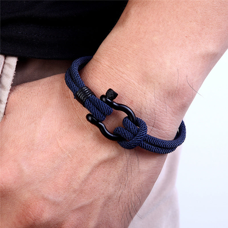 Love You Forever Nautical Braided Rope Bracelet - To My Son/Grandson