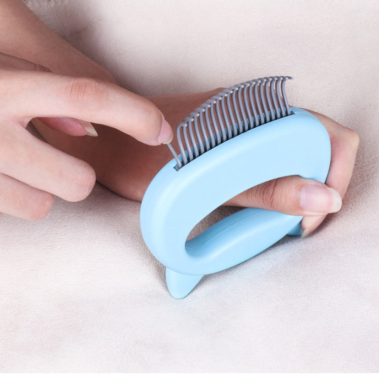 Massage & Grooming Pleasure for Cat - Hair Removal Massaging Shell Comb