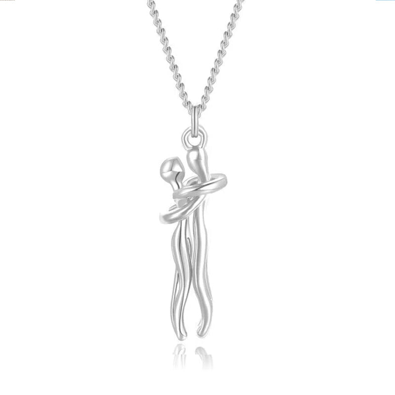 💕Perfect Gift for Lovers - Hug Necklace & Earrings Jewelry Set for Couples