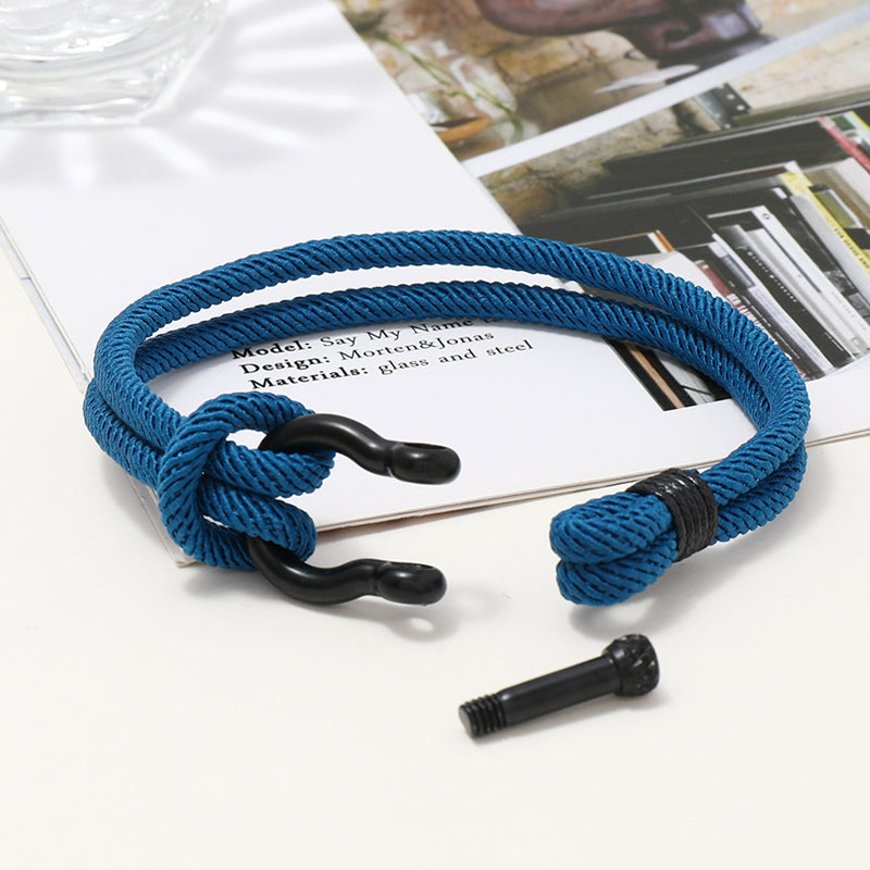 Love You Forever Nautical Braided Rope Bracelet - To My Son/Grandson