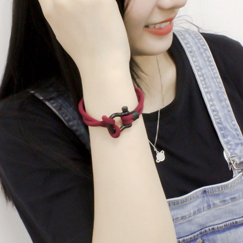 Love You Forever Nautical Braided Rope Bracelet - To My Son/Grandson