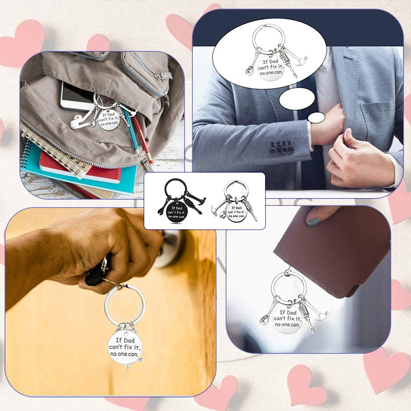 Novelty Handyman Repair Tool Charm Keychain - Gift for Father's Day