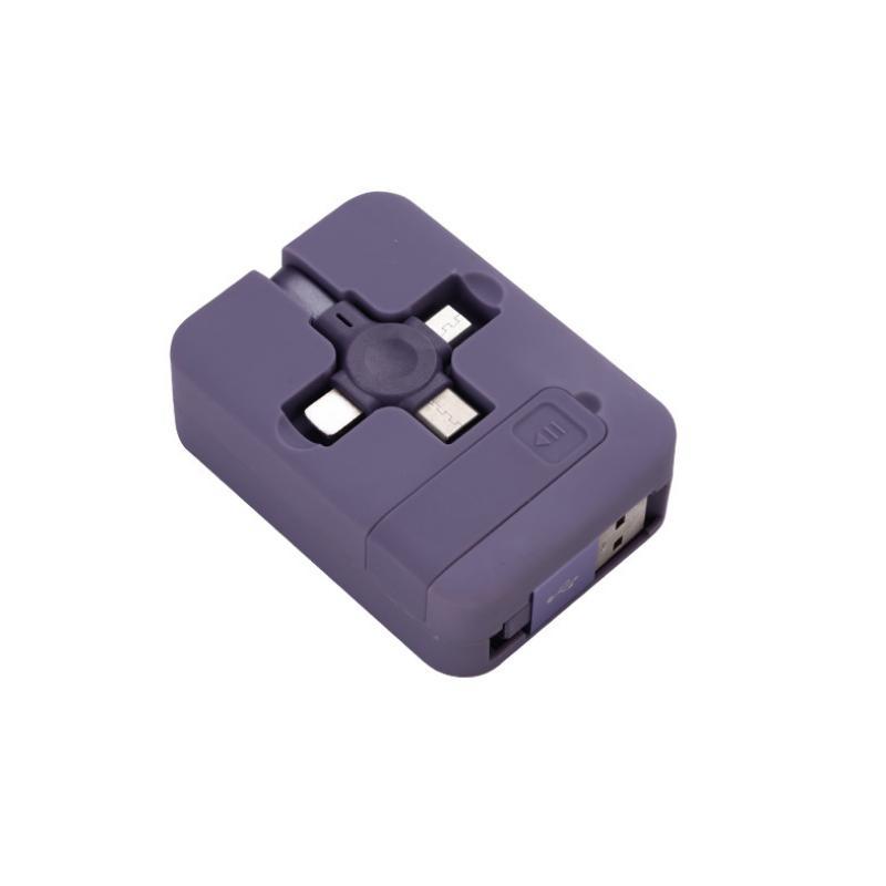 4-in-1 Retractable USB Charging Cable with Phone Stand