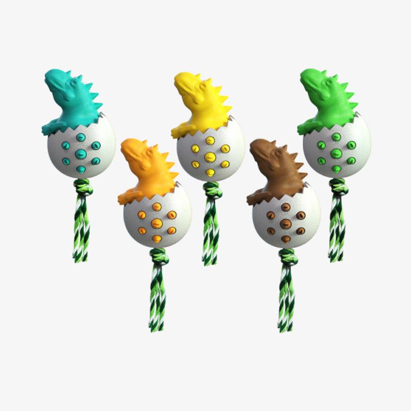 Dinosaur Eggs Dog Chew Toys Durable Puppy Molar Stick