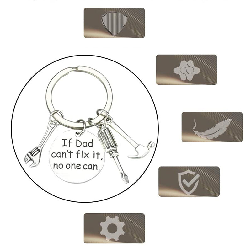 Novelty Handyman Repair Tool Charm Keychain - Gift for Father's Day
