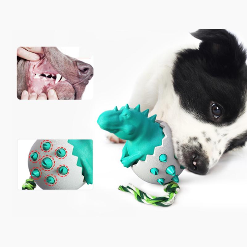 Dinosaur Eggs Dog Chew Toys Durable Puppy Molar Stick