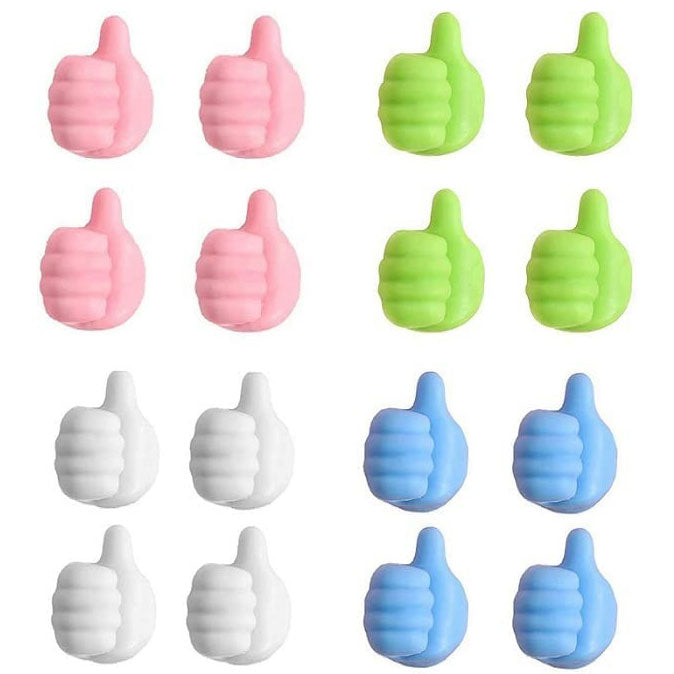 Creative Self-Adhesive Thumb-up Shape Wall Hooks, Adhesive Small Hand Hooks