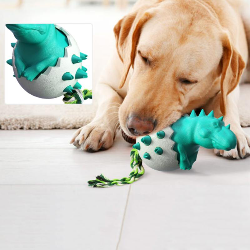 Dinosaur Eggs Dog Chew Toys Durable Puppy Molar Stick