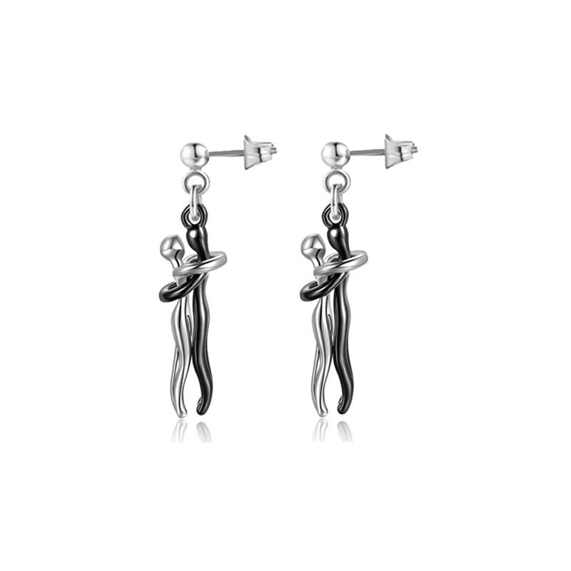 💕Perfect Gift for Lovers - Hug Necklace & Earrings Jewelry Set for Couples