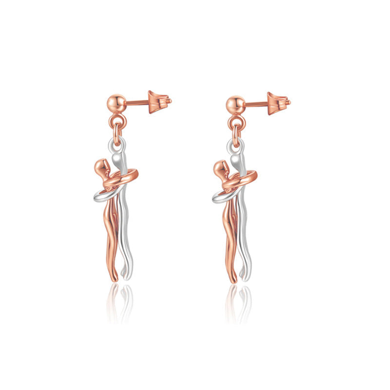 💕Perfect Gift for Lovers - Hug Necklace & Earrings Jewelry Set for Couples