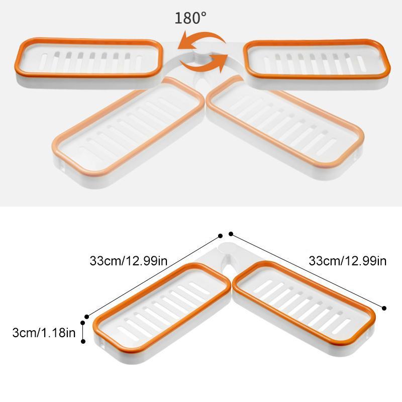 ✨Hot Sale✨Bathroom 180° Rotatable Corner Punch-Free Rack
