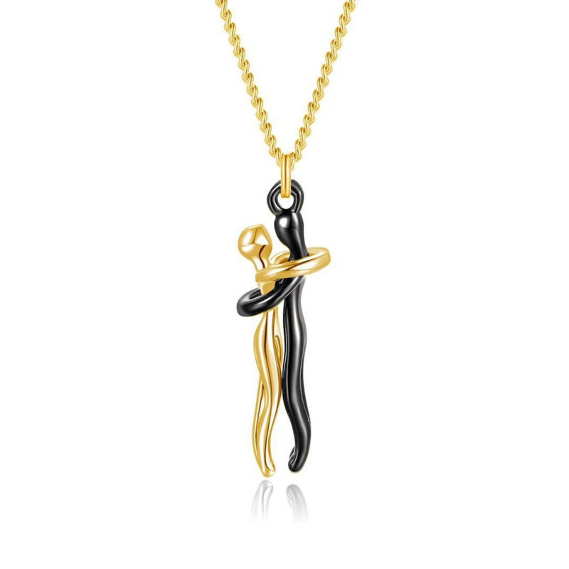 💕Perfect Gift for Lovers - Hug Necklace & Earrings Jewelry Set for Couples