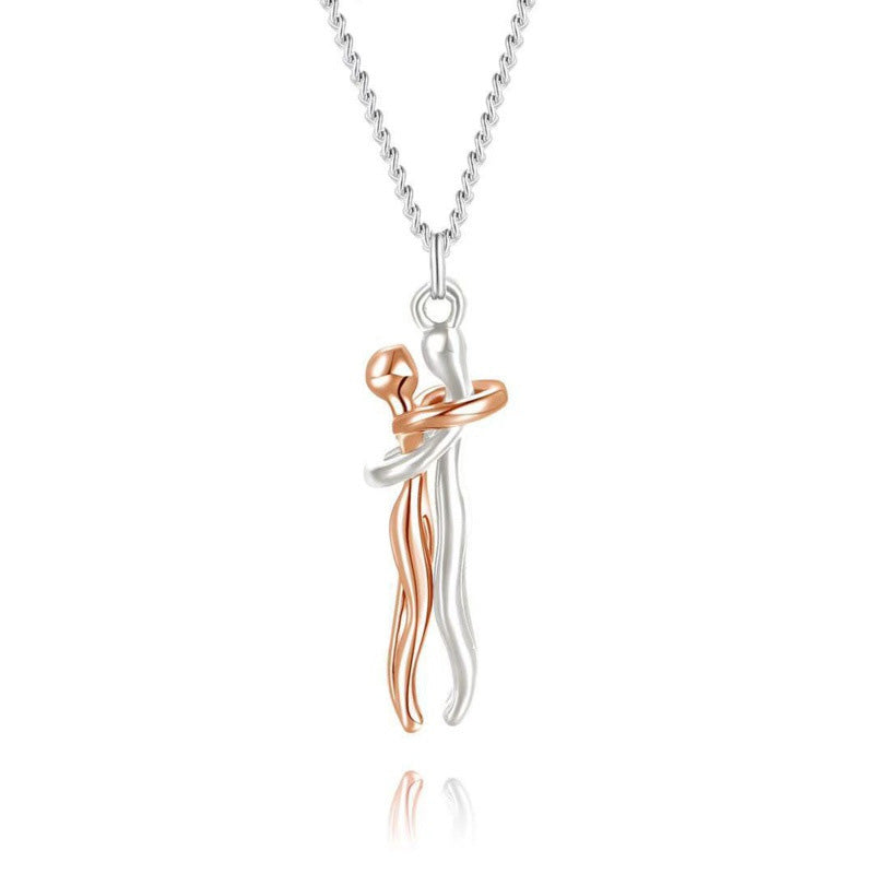 💕Perfect Gift for Lovers - Hug Necklace & Earrings Jewelry Set for Couples