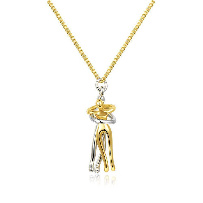 💕Perfect Gift for Lovers - Hug Necklace & Earrings Jewelry Set for Couples