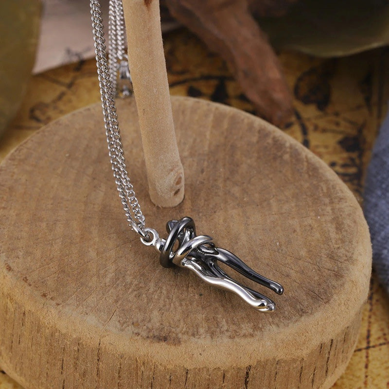 💕Perfect Gift for Lovers - Hug Necklace & Earrings Jewelry Set for Couples