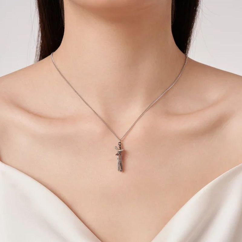 💕Perfect Gift for Lovers - Hug Necklace & Earrings Jewelry Set for Couples