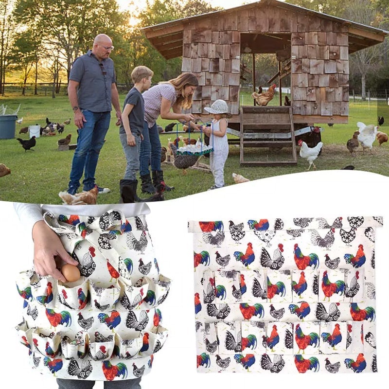 Multi-Pocket Eggs Harvest Working Aprons
