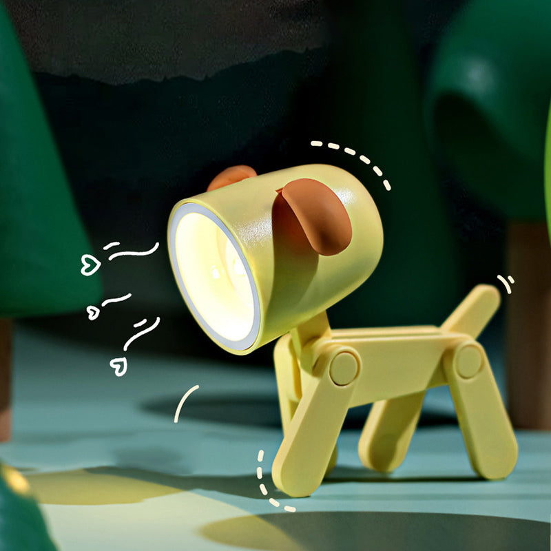 Mini LED Cute Cartoon Animals Puppy Deer Night Light, Adjustable Small Phone Holder Desk Lamp